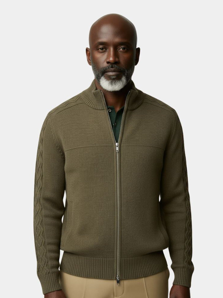 Cashmere Zip Sweater Knit Turtleneck - Casa  Laro CASA LARO