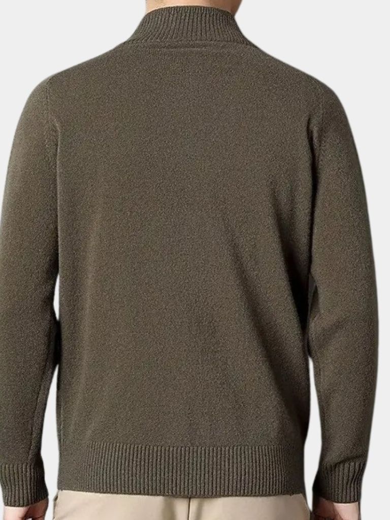 Cashmere Zip Sweater Knit Turtleneck - Casa  Laro CASA LARO