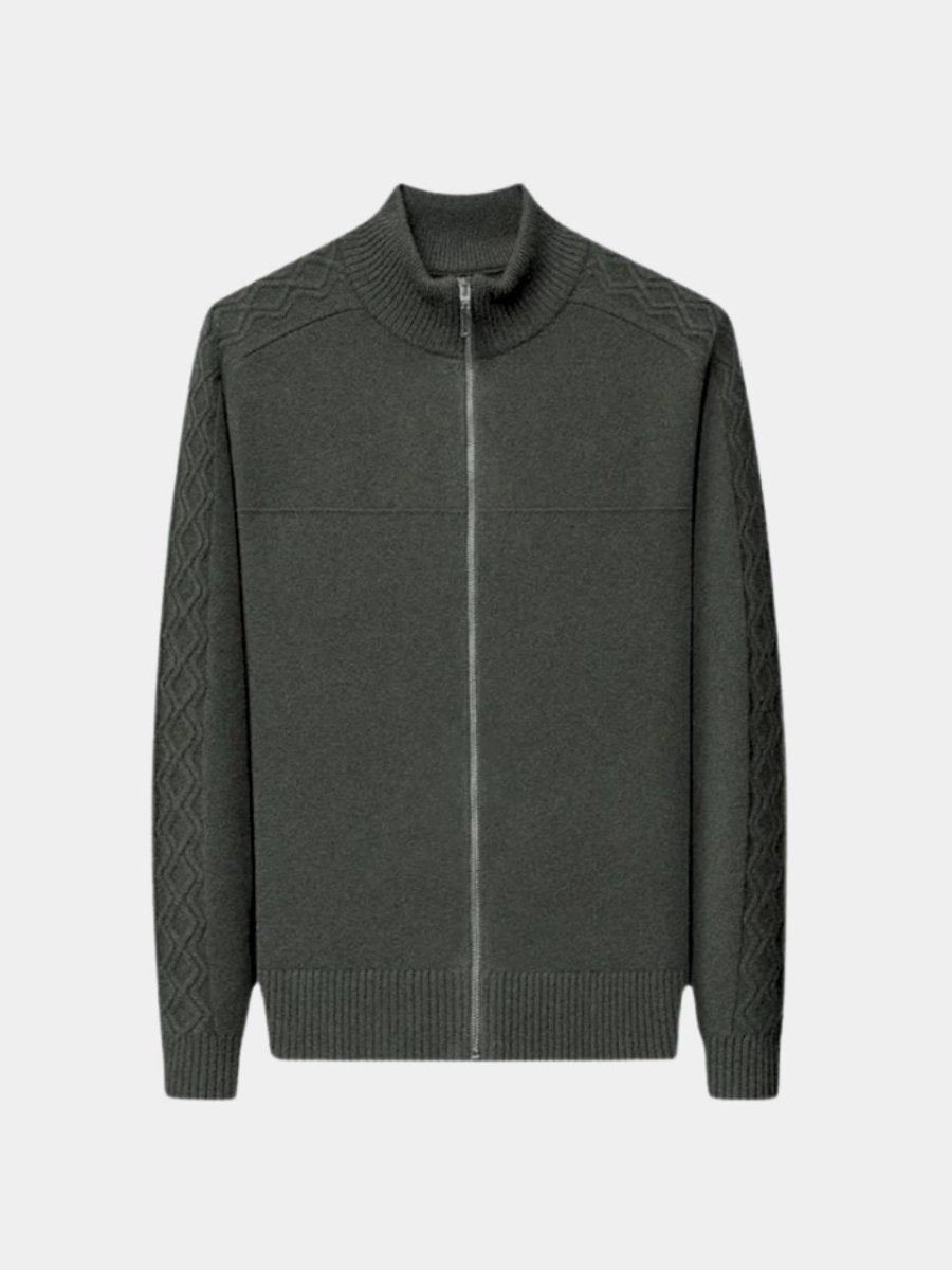 Cashmere Zip Sweater Knit Turtleneck - Casa  Laro CASA LARO