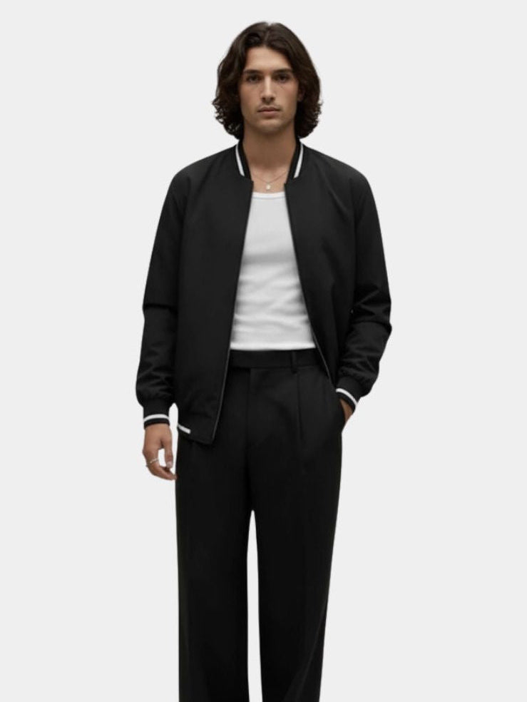 Casual Baseball Bomber Jacket - Casa  Laro CASA LARO