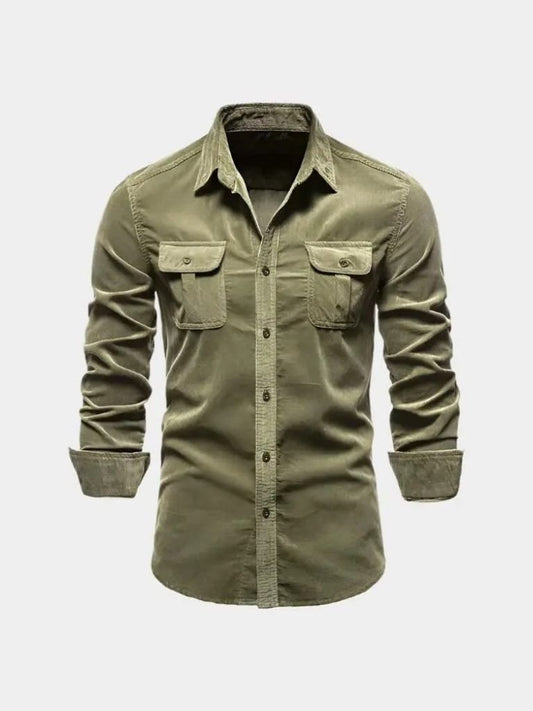 Casual Business Corduroy Shirt - Casa  Laro CASA LARO