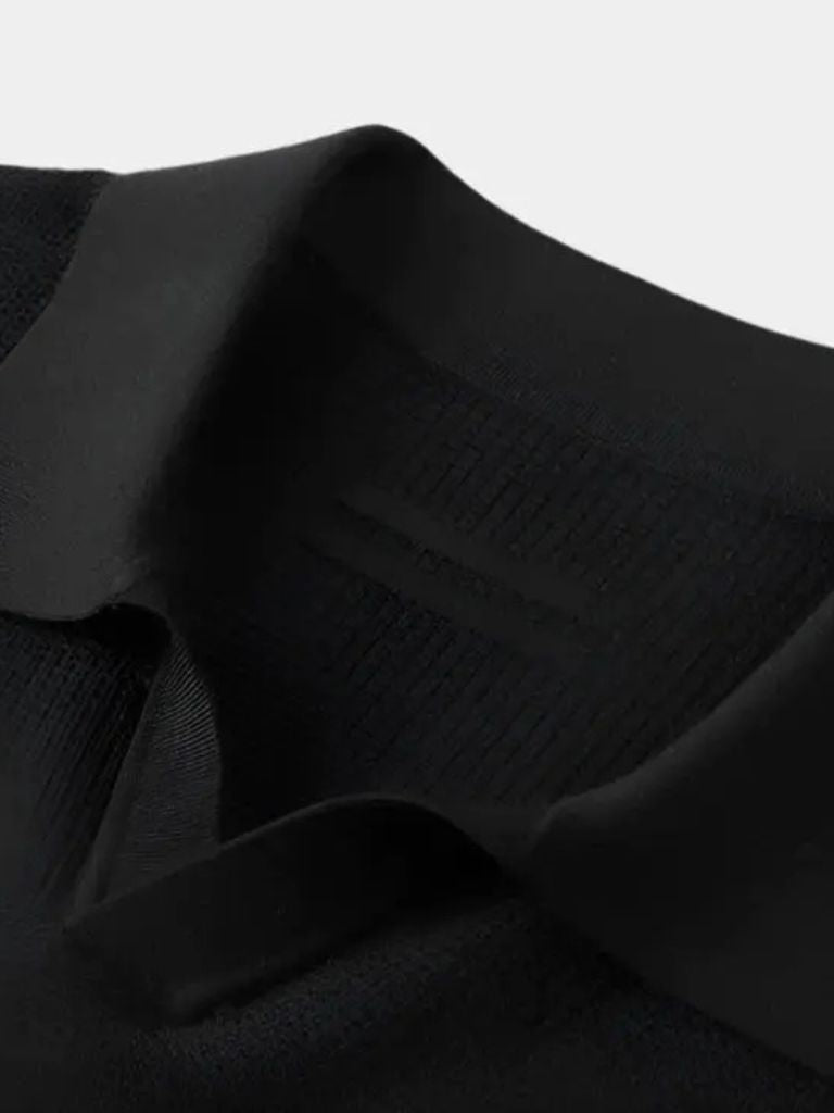 Casual Buttonless Knit Polo Shirt - Casa  Laro CASA LARO