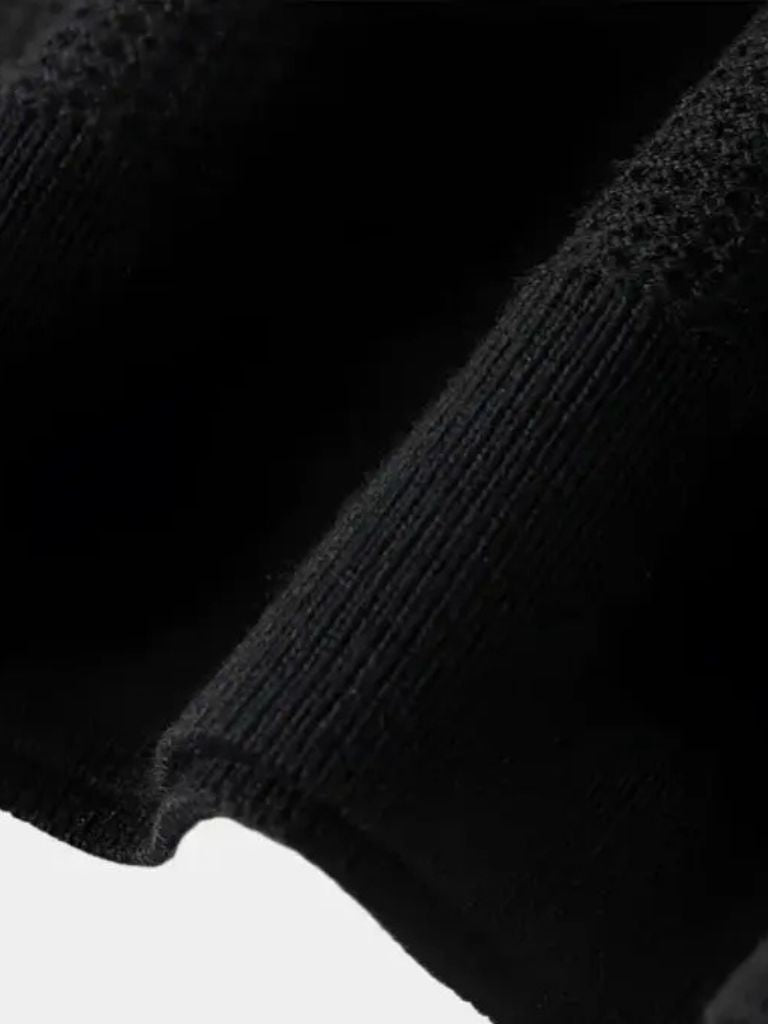Casual Buttonless Knit Polo Shirt - Casa  Laro CASA LARO