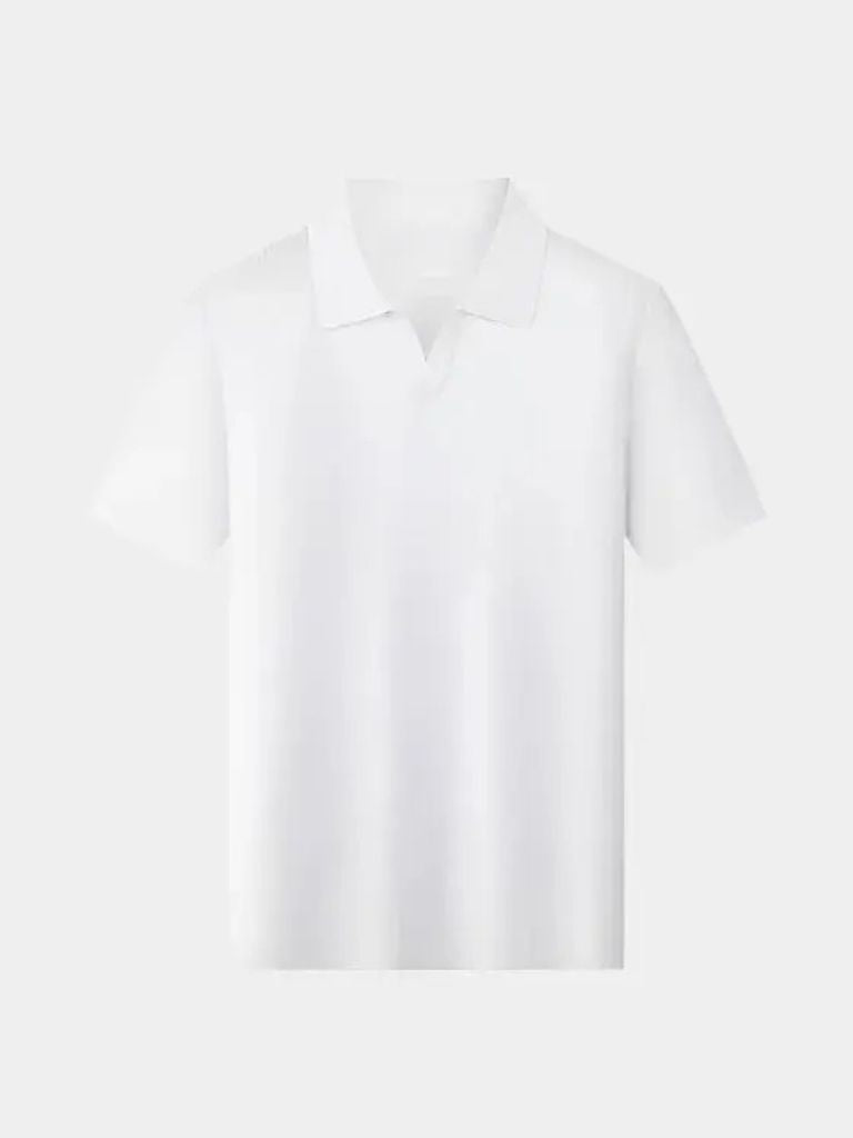 Casual Buttonless Knit Polo Shirt - Casa  Laro CASA LARO