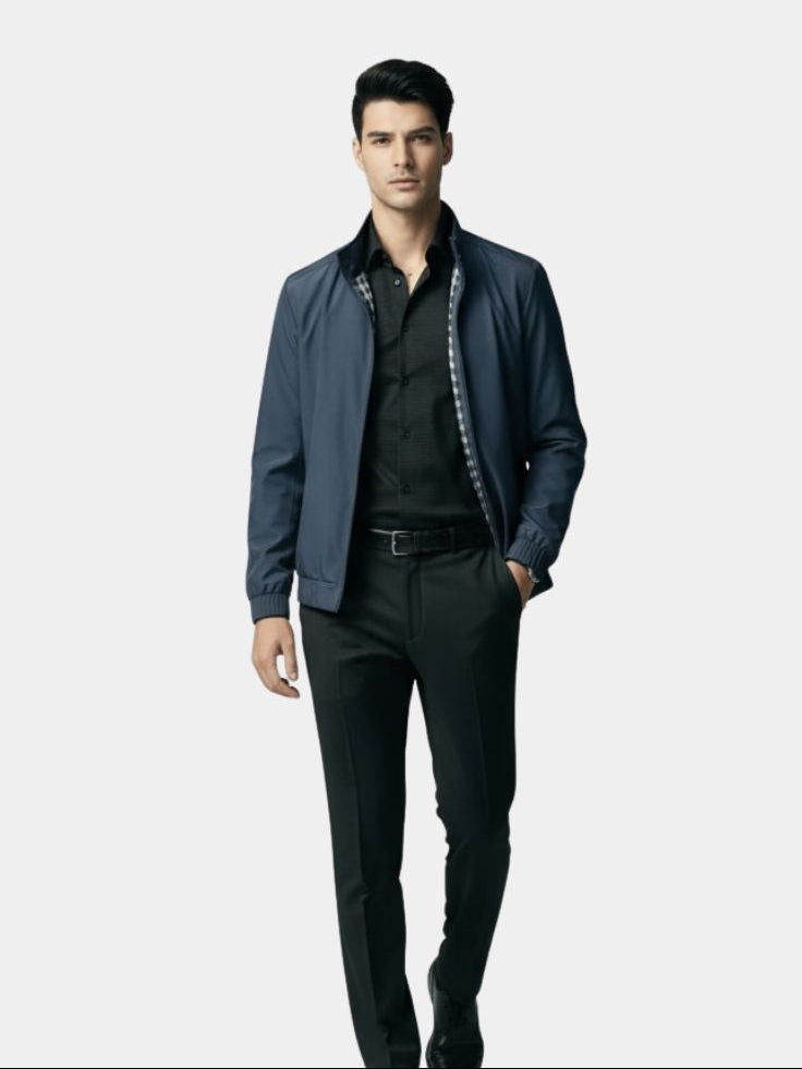 Casual Solid Bomber Jacket - Casa  Laro CASA LARO