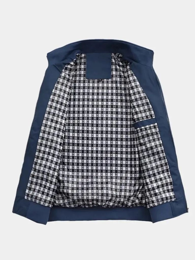 Casual Solid Bomber Jacket - Casa  Laro CASA LARO