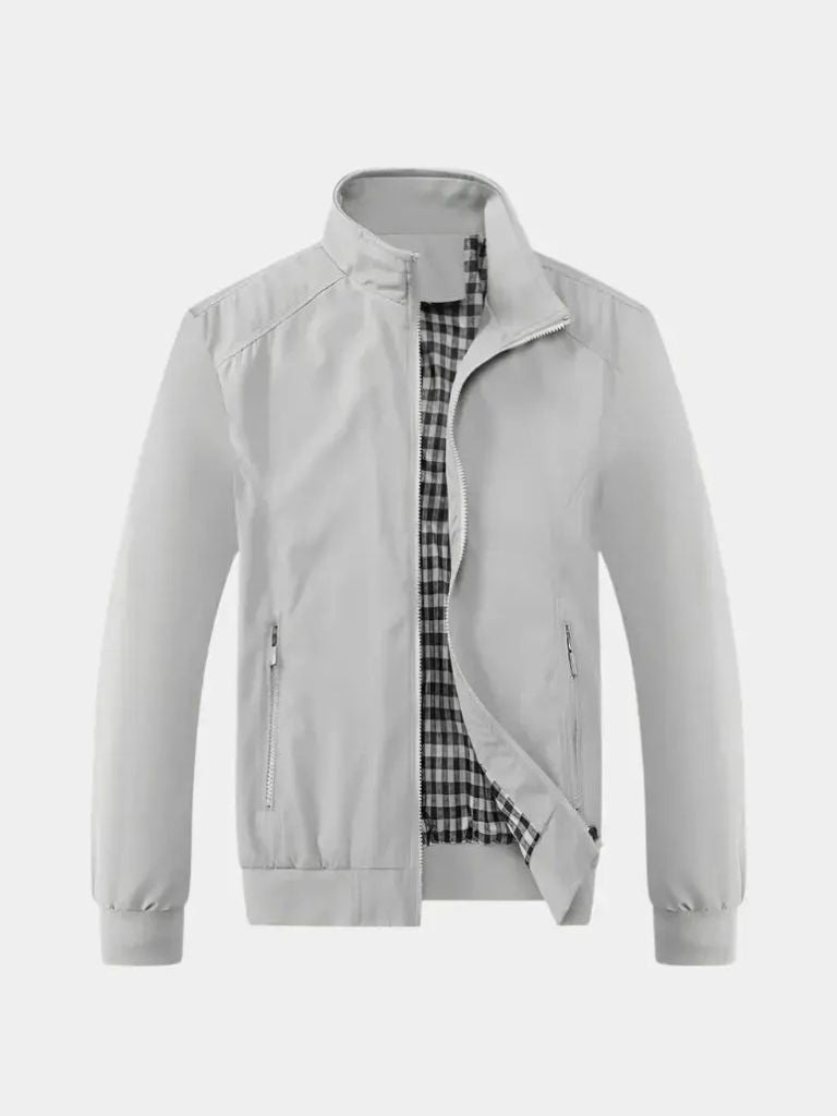 Casual Solid Bomber Jacket - Casa  Laro CASA LARO