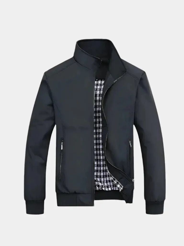 Casual Solid Bomber Jacket - Casa  Laro CASA LARO