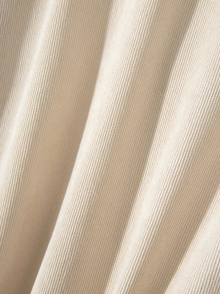 Casual Solid Corduroy Shirt - Casa  Laro CASA LARO
