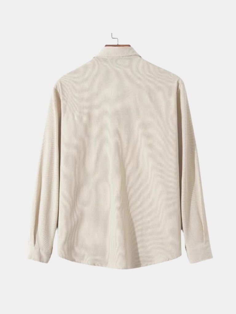 Casual Solid Corduroy Shirt - Casa  Laro CASA LARO
