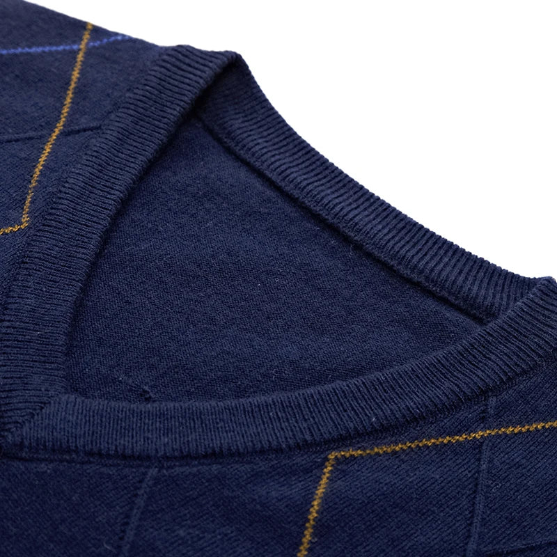 Chunky Ribbed V-Neck Knit - Sweater Vest CASA LARO MEN
