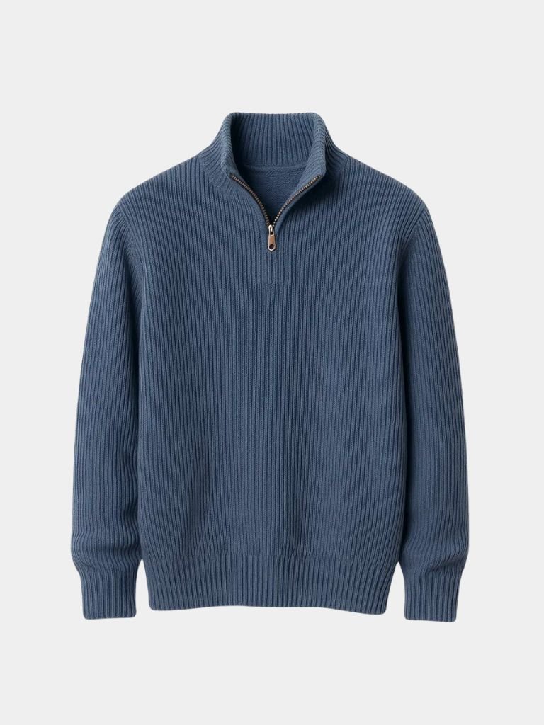 Classic Highland Quarter-Zip Sweater - Casa  Laro CASA LARO