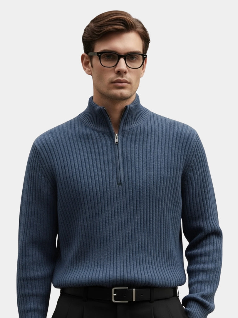 Classic Highland Quarter-Zip Sweater - Casa  Laro CASA LARO