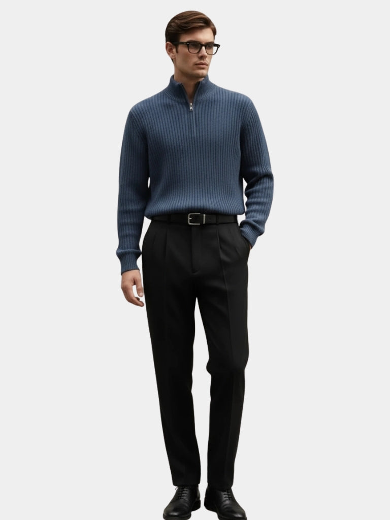 Classic Highland Quarter-Zip Sweater - Casa  Laro CASA LARO