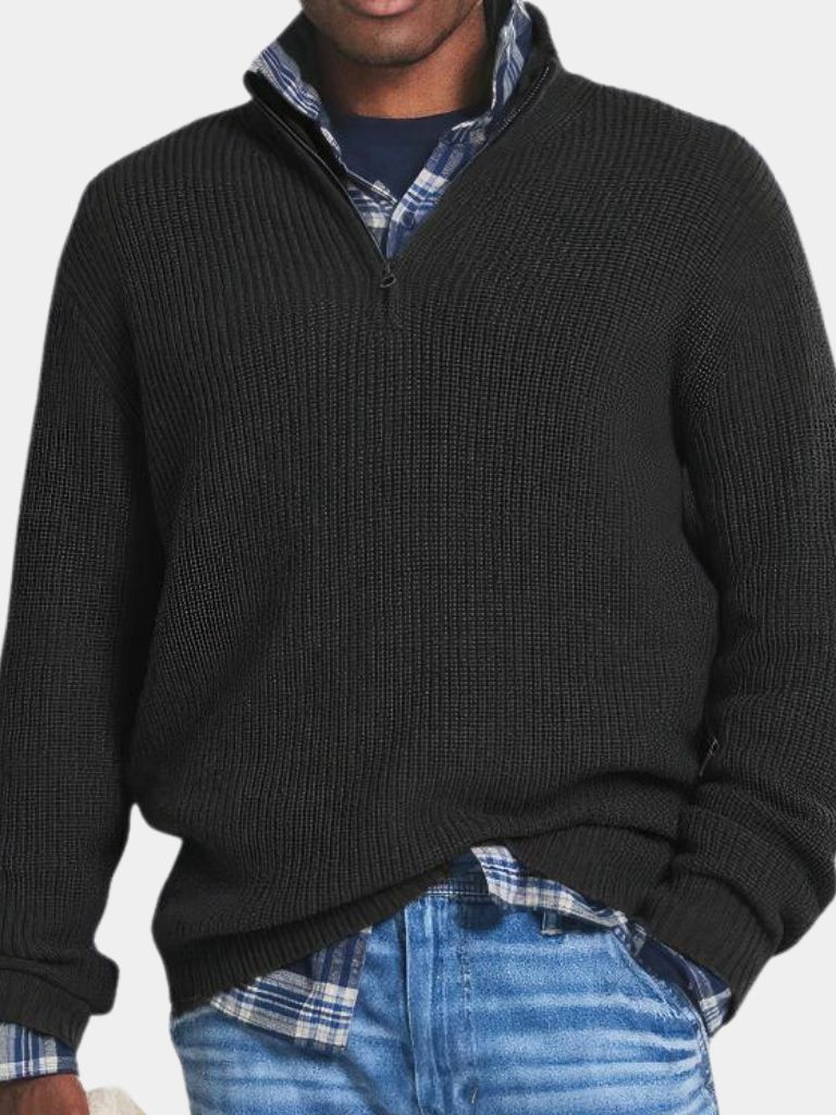 Classic Highland Quarter-Zip Sweater - Casa  Laro CASA LARO
