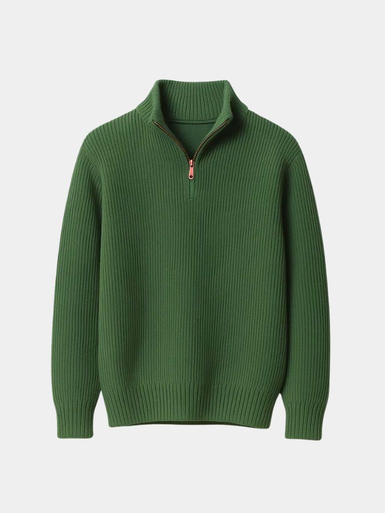 Classic Highland Quarter-Zip Sweater - Casa  Laro CASA LARO