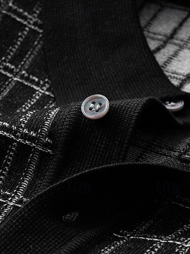 Classic Noir Knit Polo Shirt - Casa  Laro CASA LARO