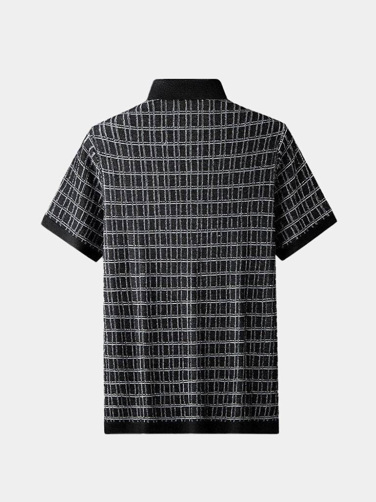 Classic Noir Knit Polo Shirt - Casa  Laro CASA LARO