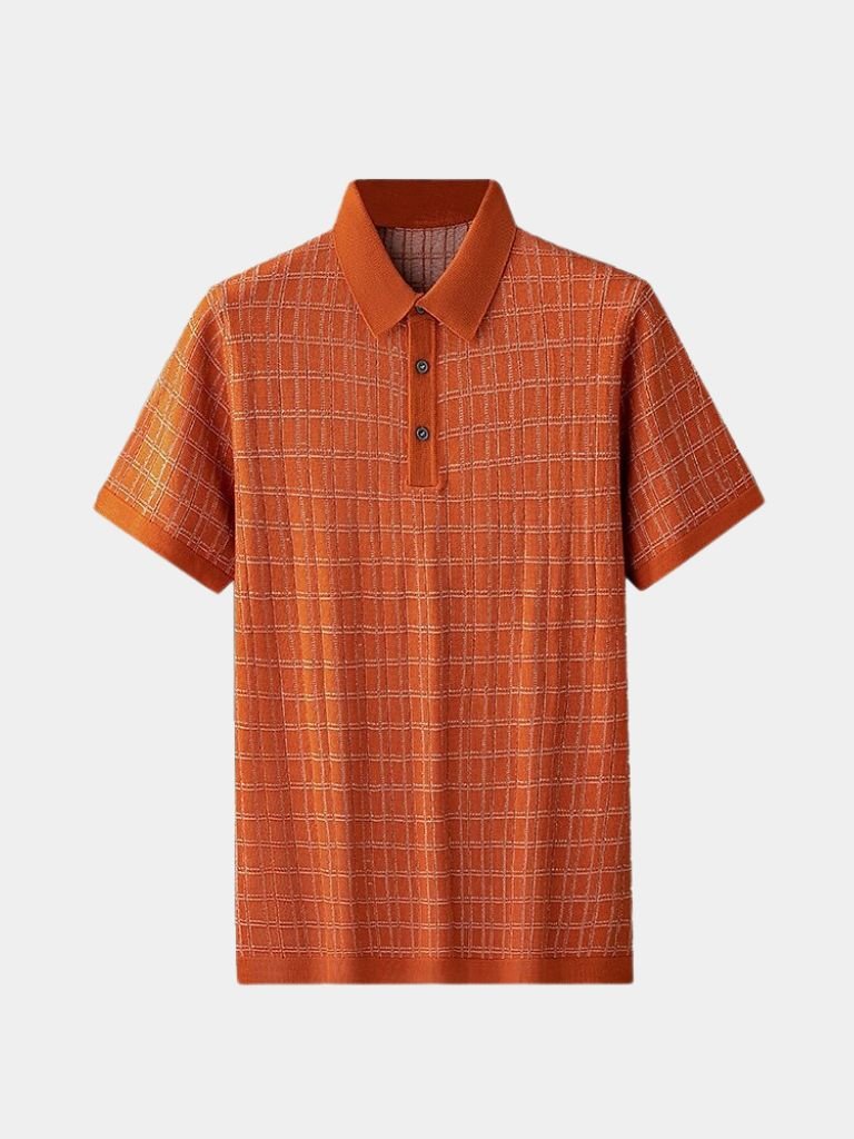 Classic Noir Knit Polo Shirt - Casa  Laro CASA LARO