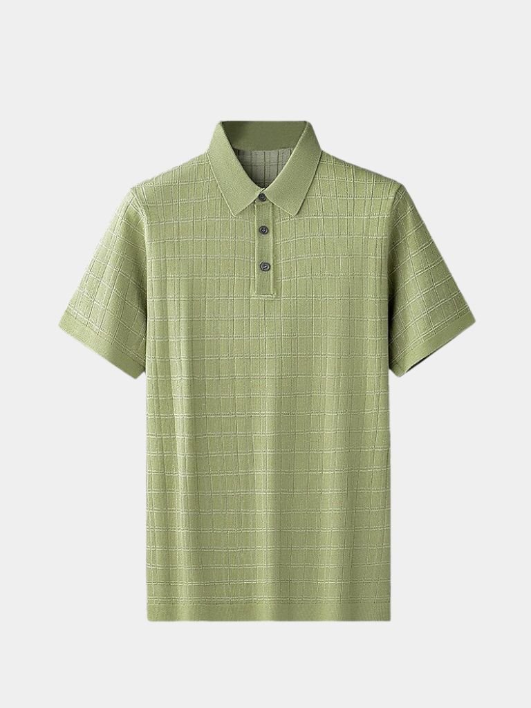 Classic Noir Knit Polo Shirt - Casa  Laro CASA LARO