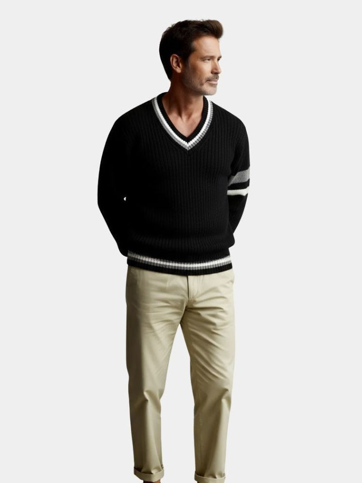 Classic V-Neck Sweater - Casa  Laro CASA LARO