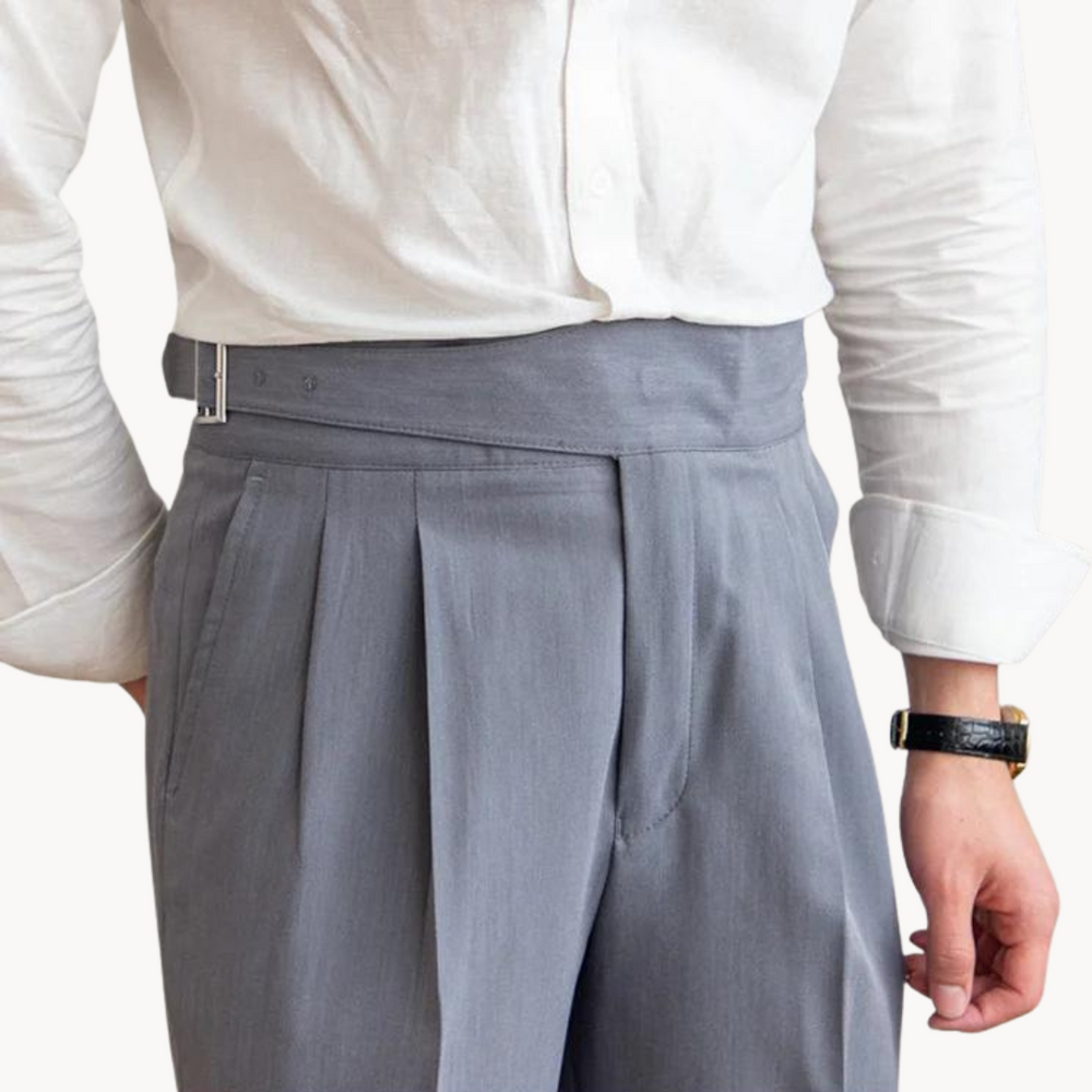 Costa Pleated Gurkha - Trouser CASA LARO MEN