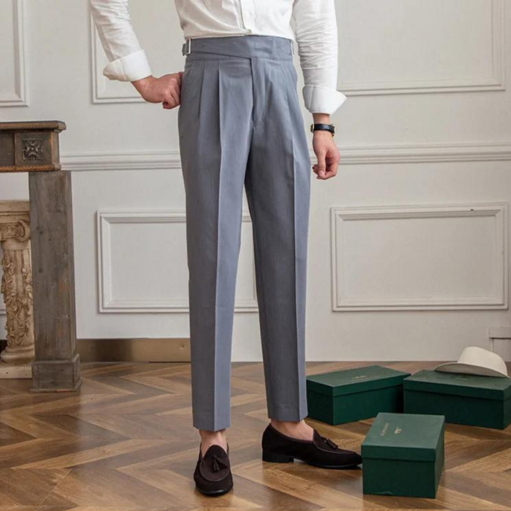 Costa Pleated Gurkha - Trouser CASA LARO MEN
