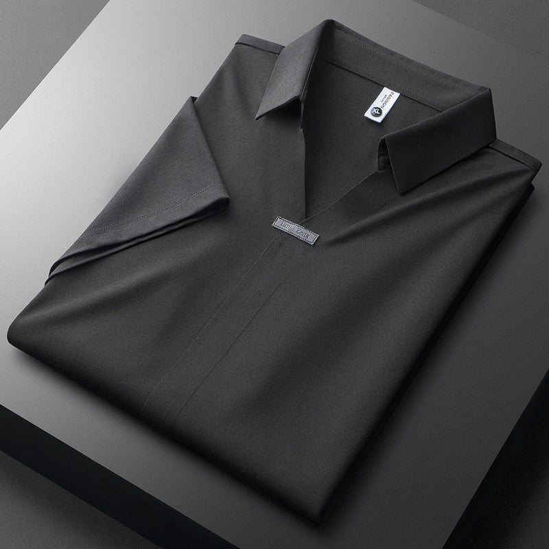 Cotton-Silk Blend Short Sleeve - Polo CASA LARO MEN