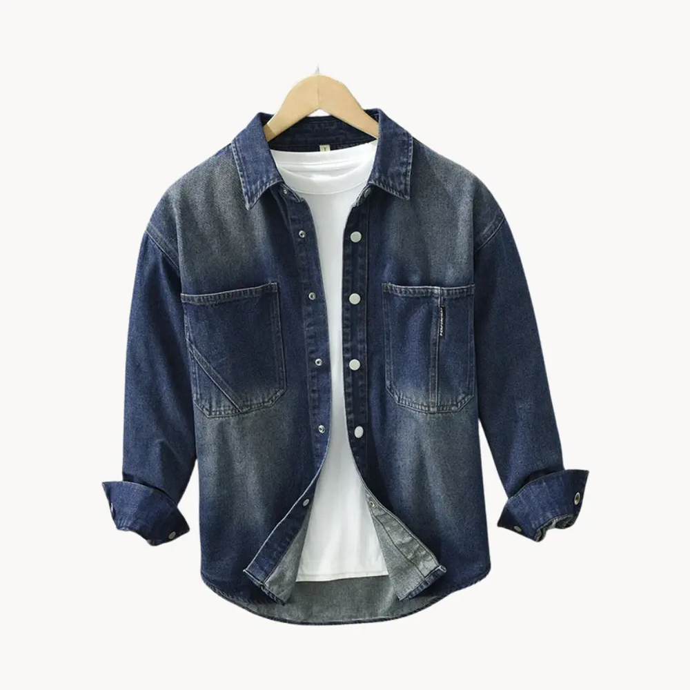 Dallas Blue Denim Button-Up - Shirt CASA LARO
