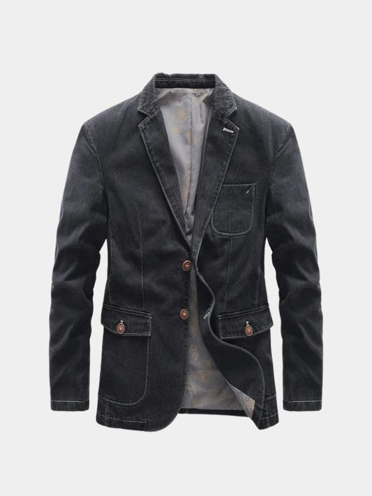 Denim Covenant Blazer Jacket – Casa  Laro CASA LARO