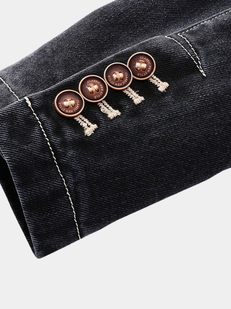 Denim Covenant Blazer Jacket – Casa  Laro CASA LARO