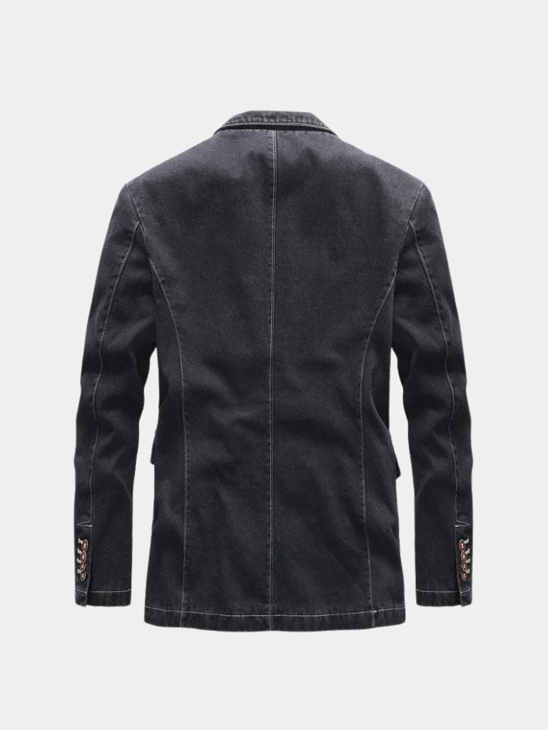 Denim Covenant Blazer Jacket – Casa  Laro CASA LARO