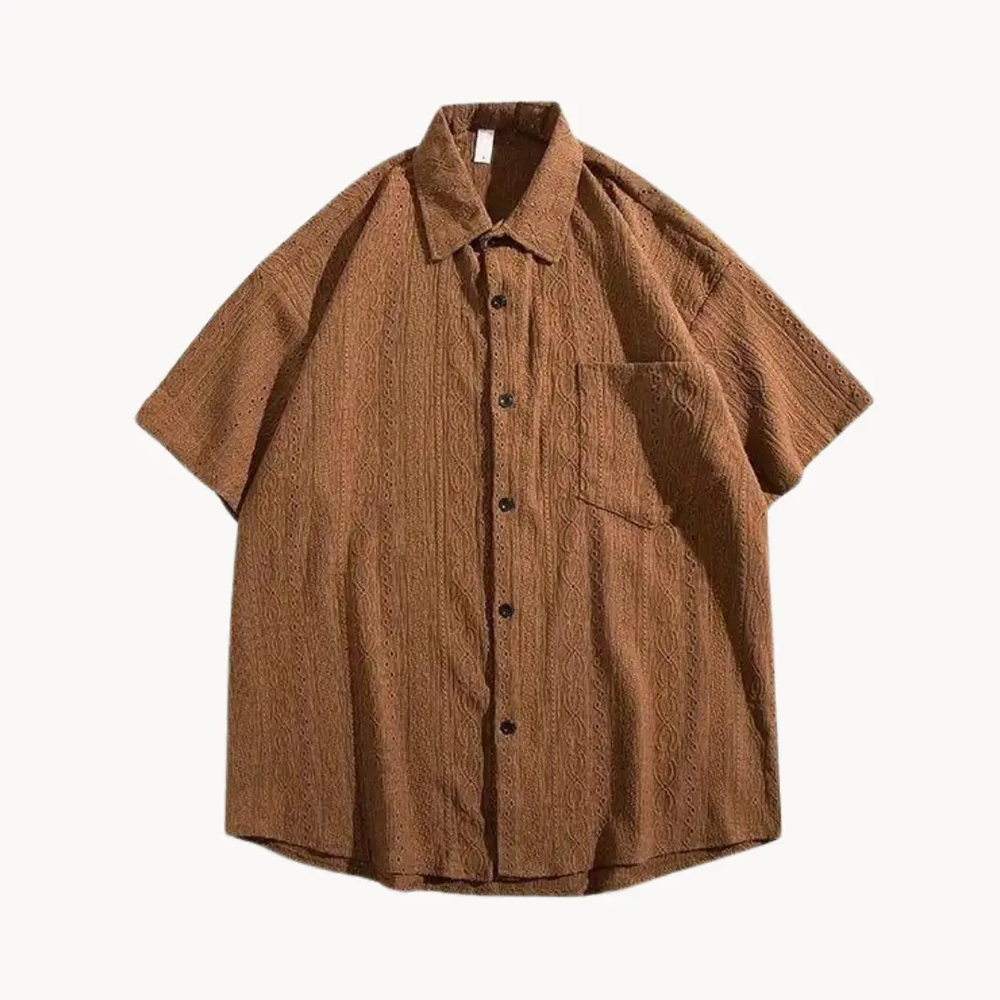Driftwood Oversized Button-Front - Polo CASA LARO
