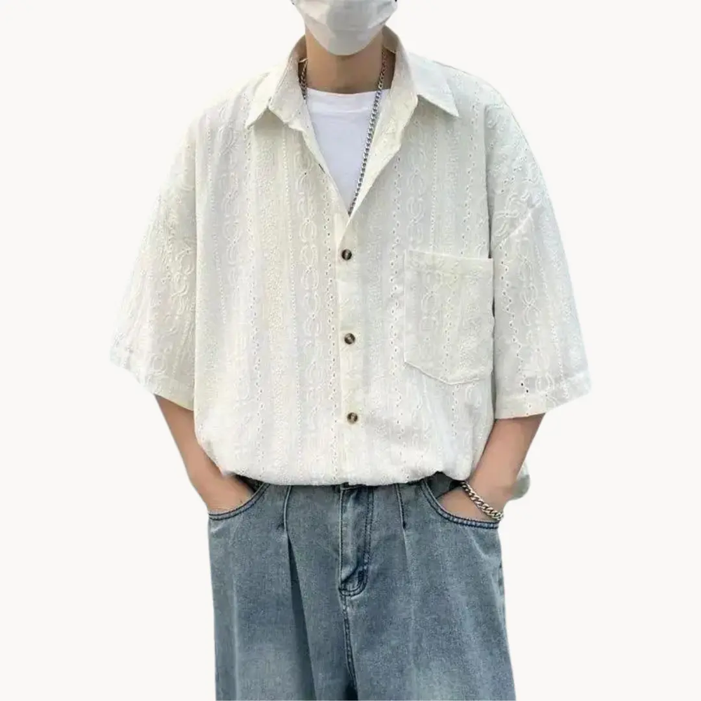 Driftwood Oversized Button-Front - Polo Shirt CASA LARO
