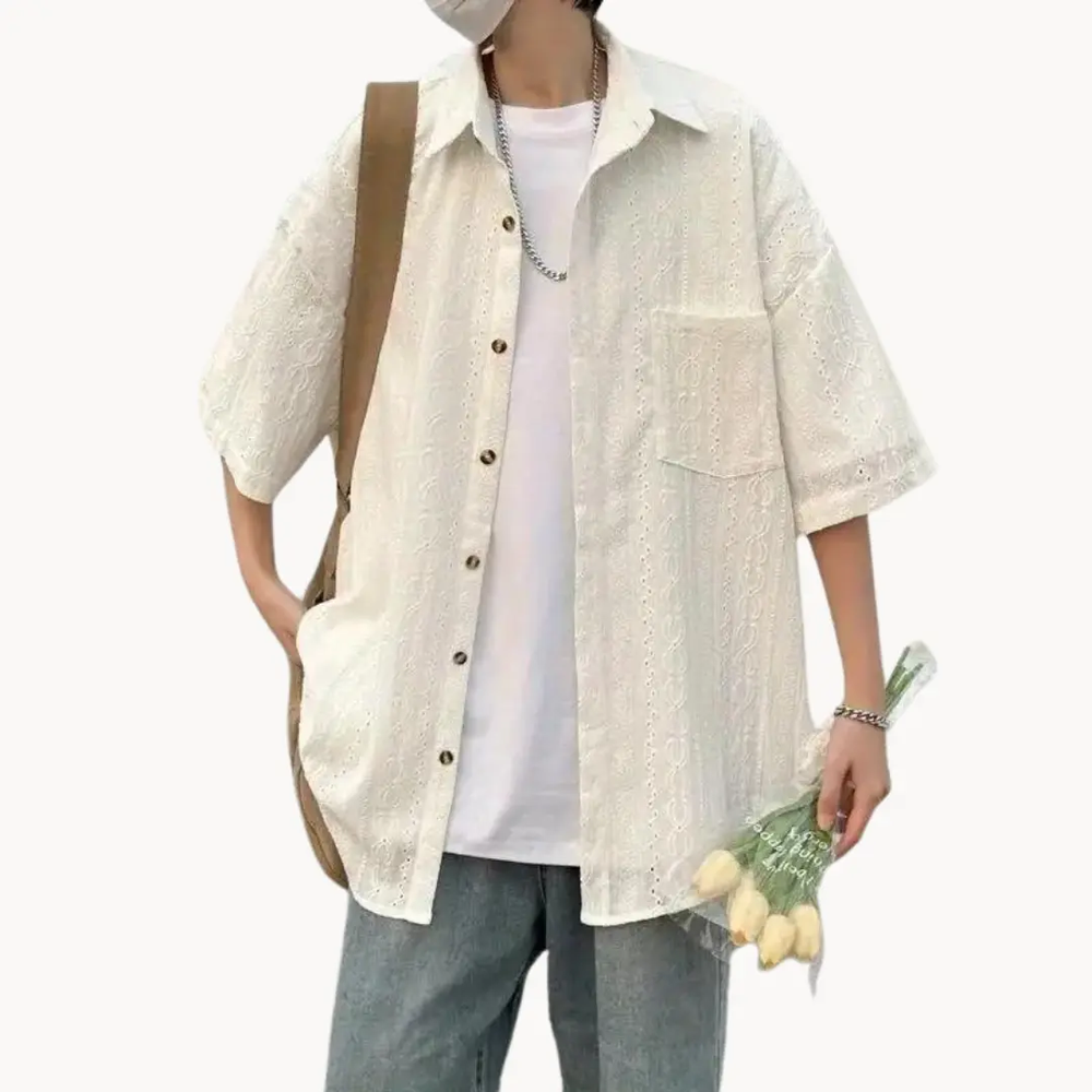 Driftwood Oversized Button-Front - Polo Shirt CASA LARO