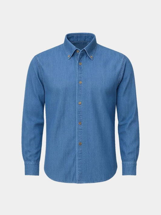 Elegant Denim Shirt - Casa  Laro CASA LARO