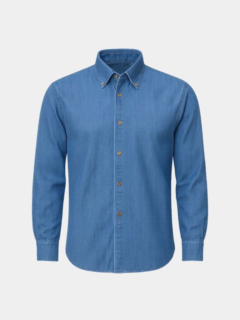 Elegant Denim Shirt - Casa  Laro CASA LARO
