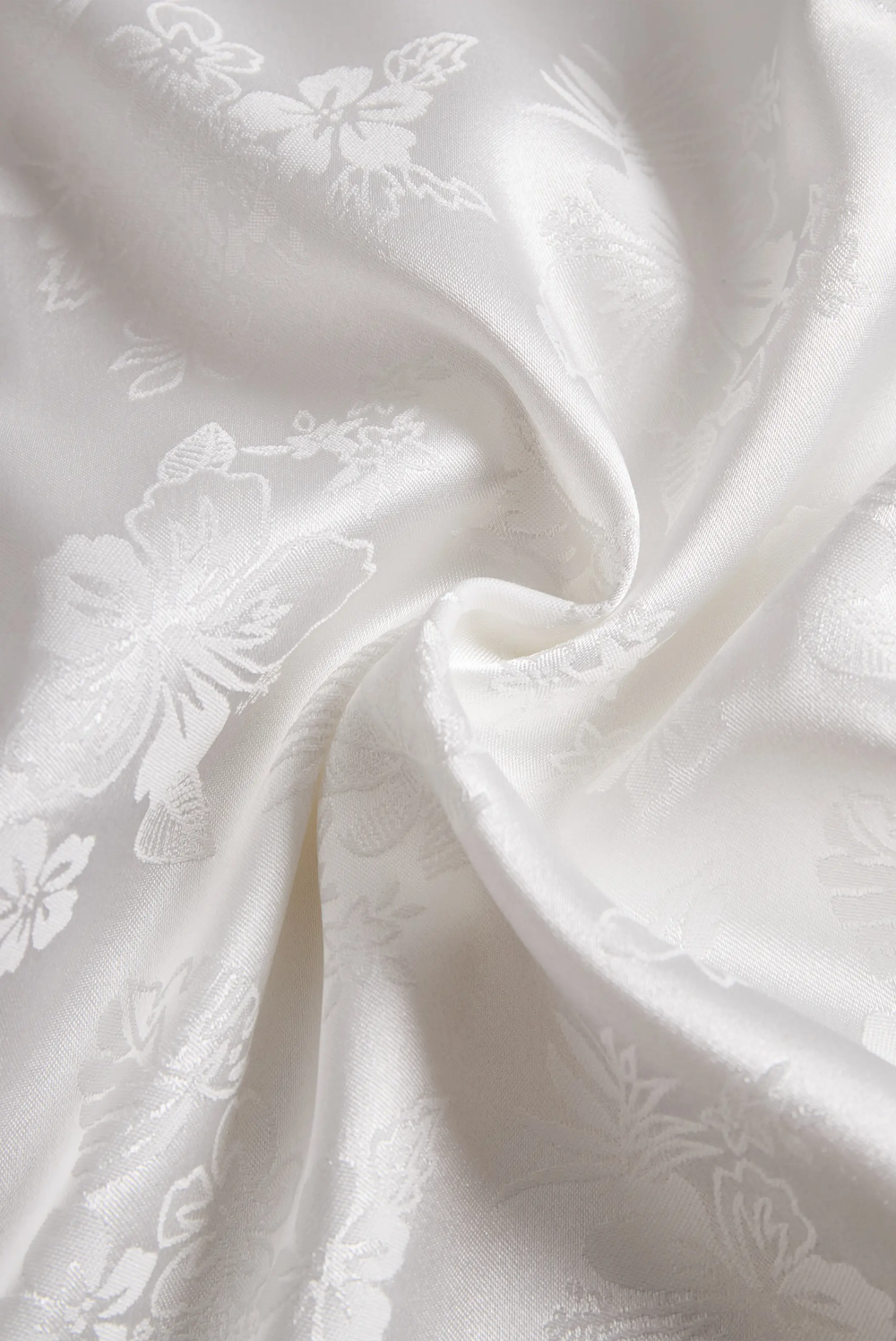 Elegant Ivory Satin Jacquard - Women's Shirt CASA LARO