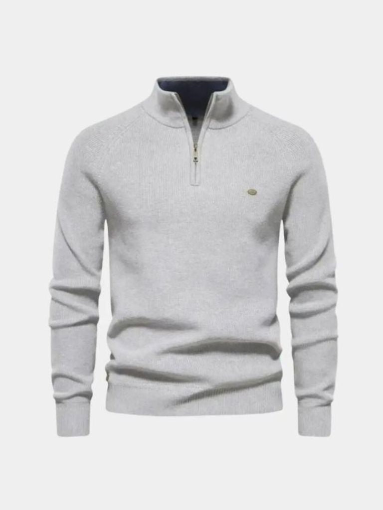 Elegant Quarter Zip Sweater - Casa  Laro CASA LARO