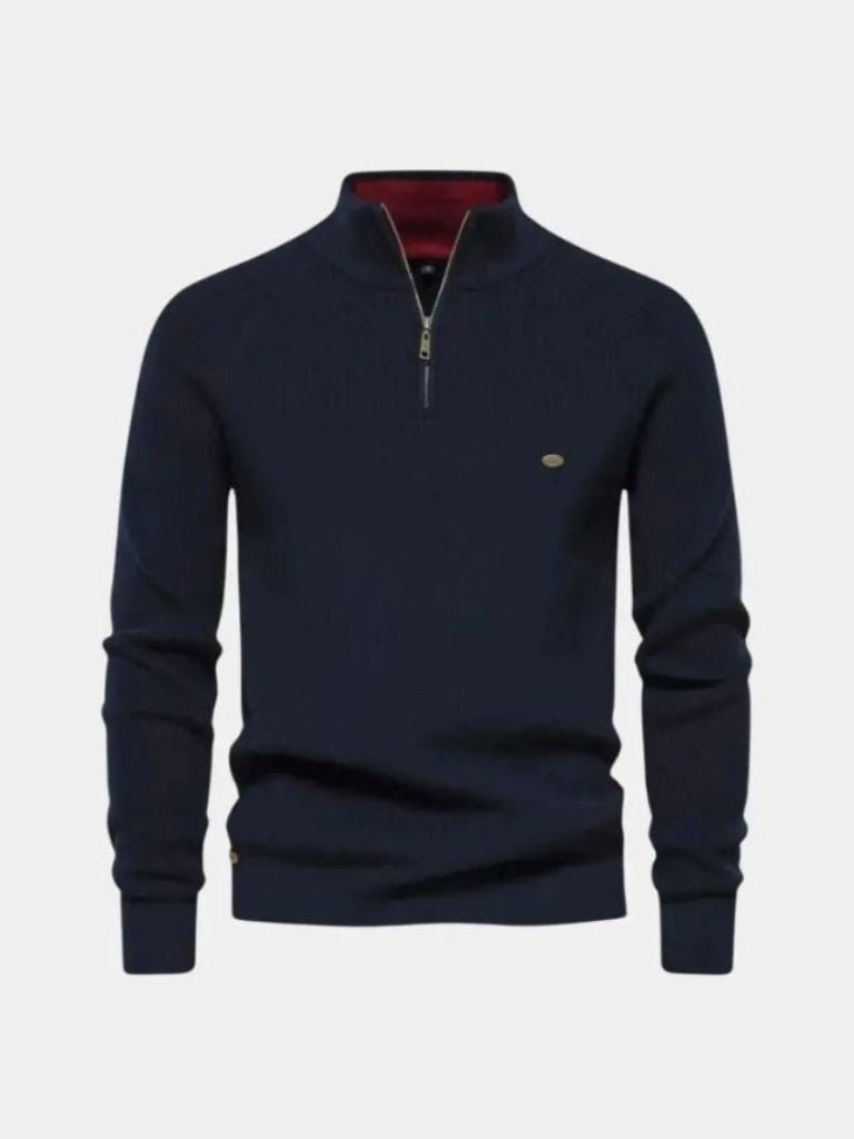 Elegant Quarter Zip Sweater - Casa  Laro CASA LARO