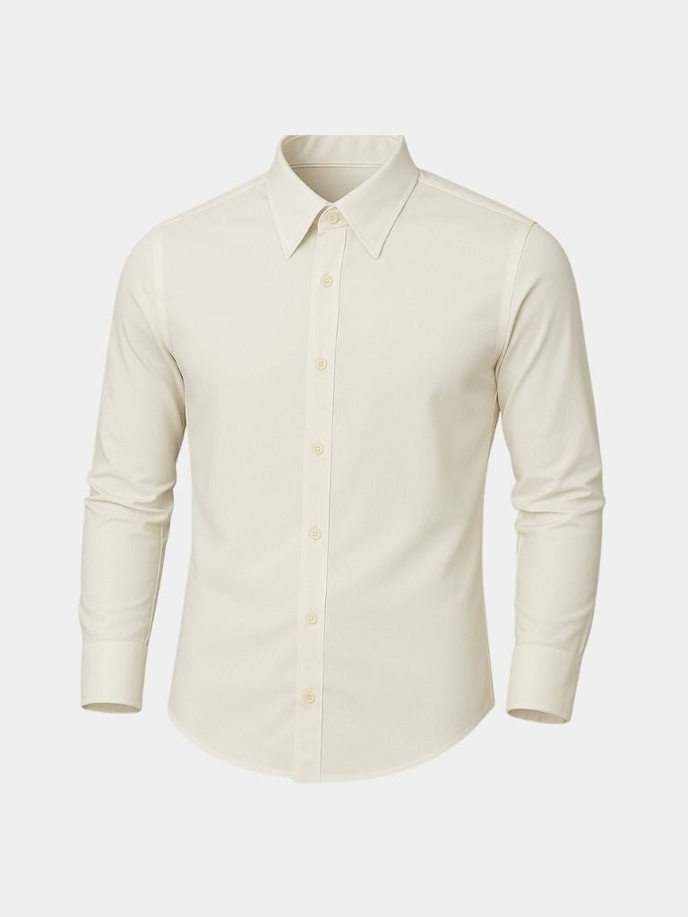 Elegant Spearpoint Collar Shirt - Casa  Laro CASA LARO