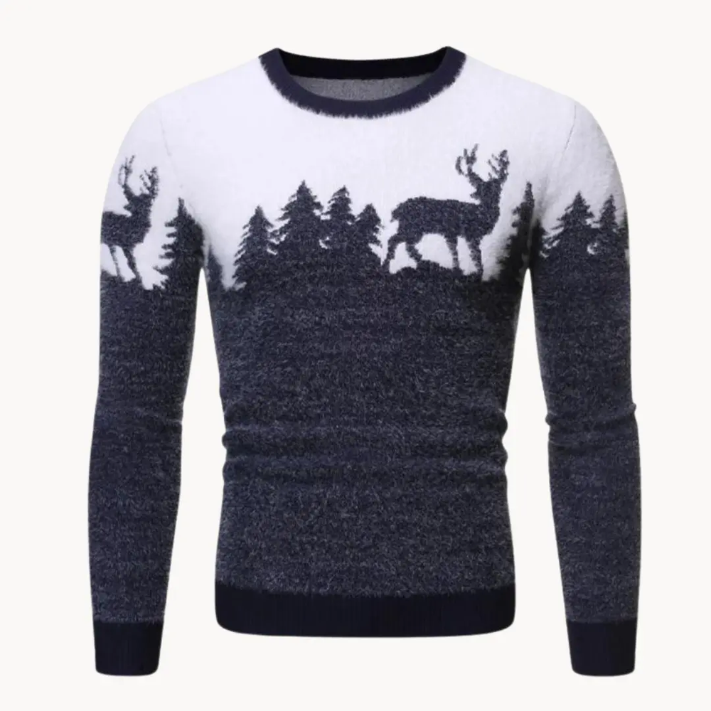 Elk Motif Knit - Sweater CASA LARO