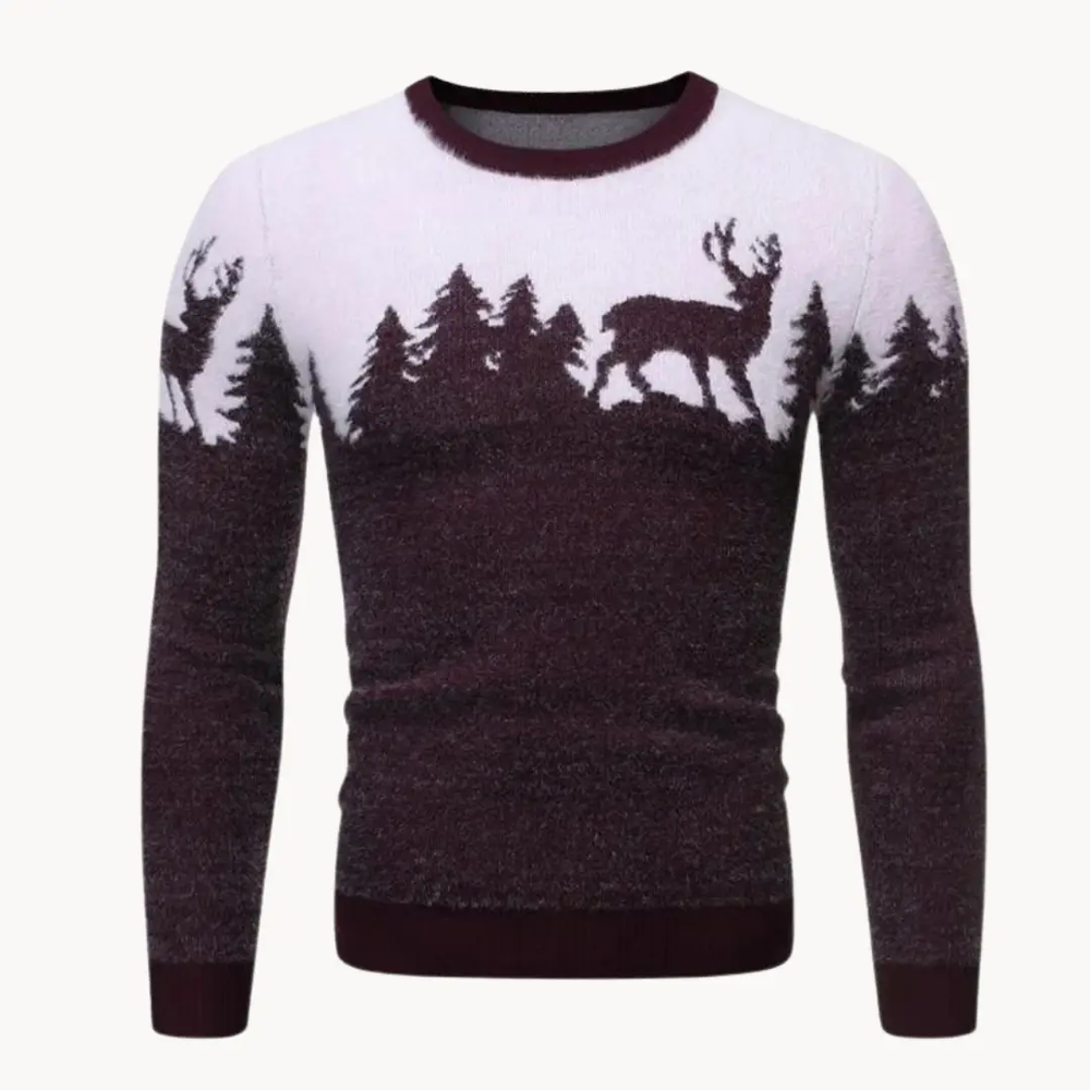 Elk Motif Knit - Sweater CASA LARO