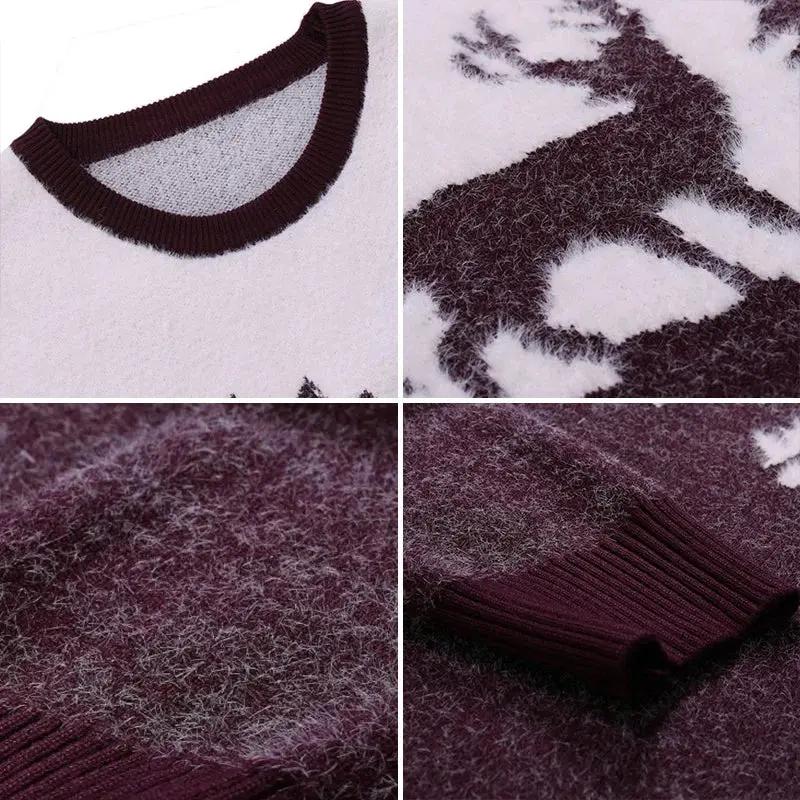 Elk Motif Knit - Sweater CASA LARO