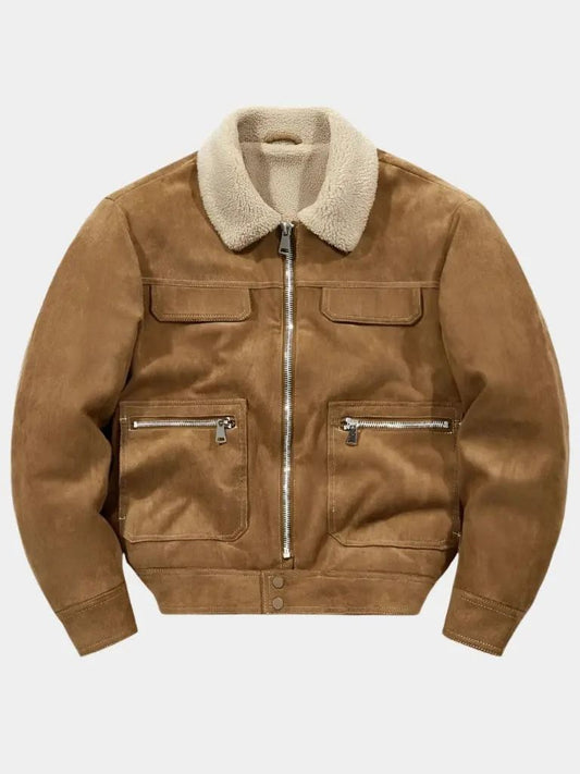 Essential Fleece Suede Jacket - Casa  Laro CASA LARO