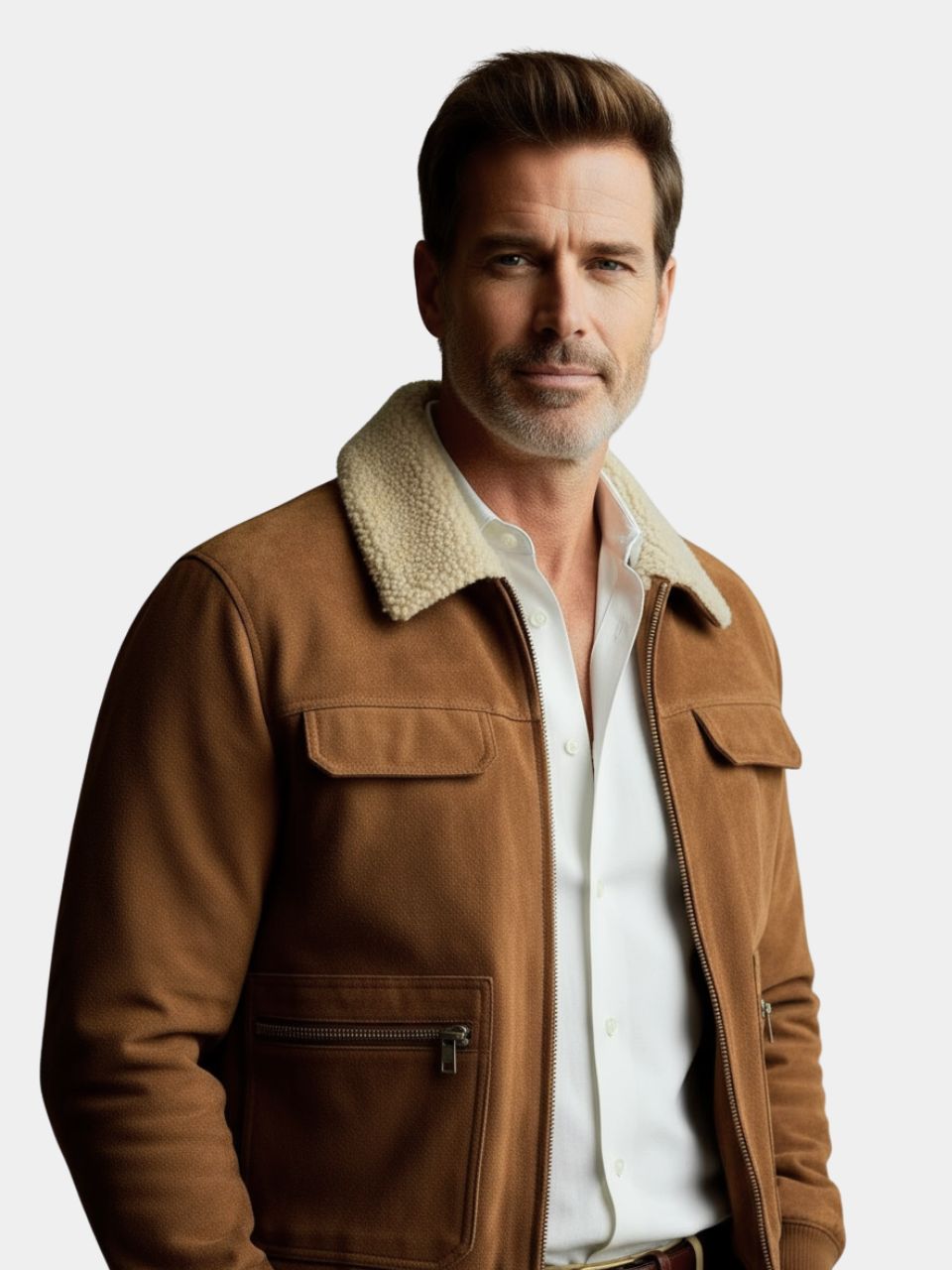 Essential Fleece Suede Jacket - Casa  Laro CASA LARO
