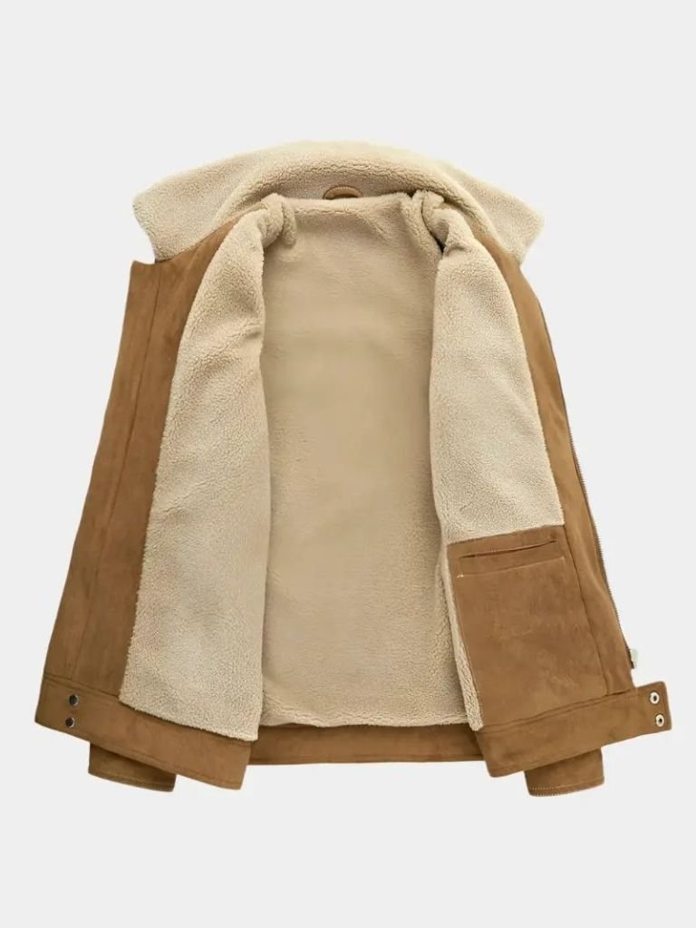 Essential Fleece Suede Jacket - Casa  Laro CASA LARO