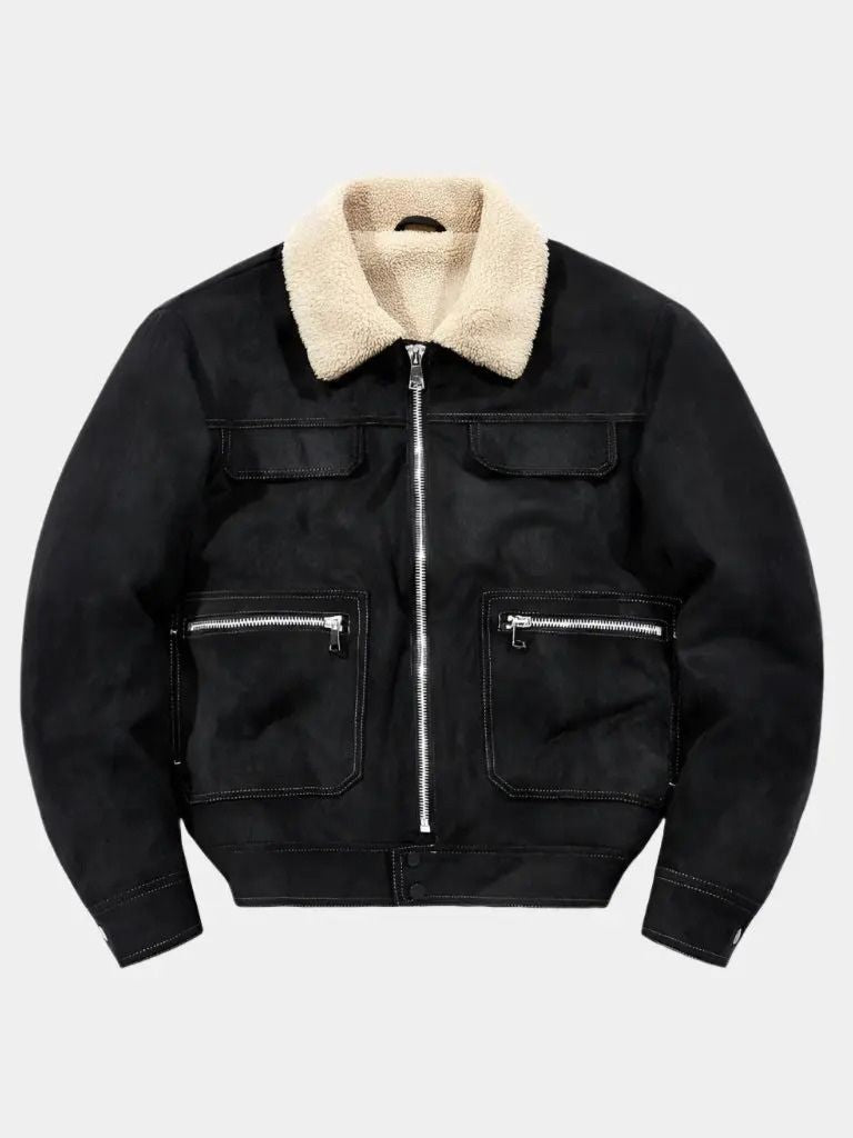 Essential Fleece Suede Jacket - Casa  Laro CASA LARO