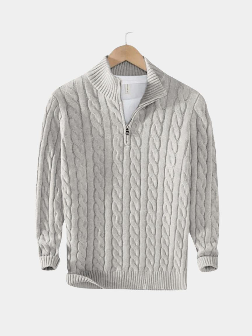 Essential Half Zip Curve Sweater - Casa  Laro CASA LARO