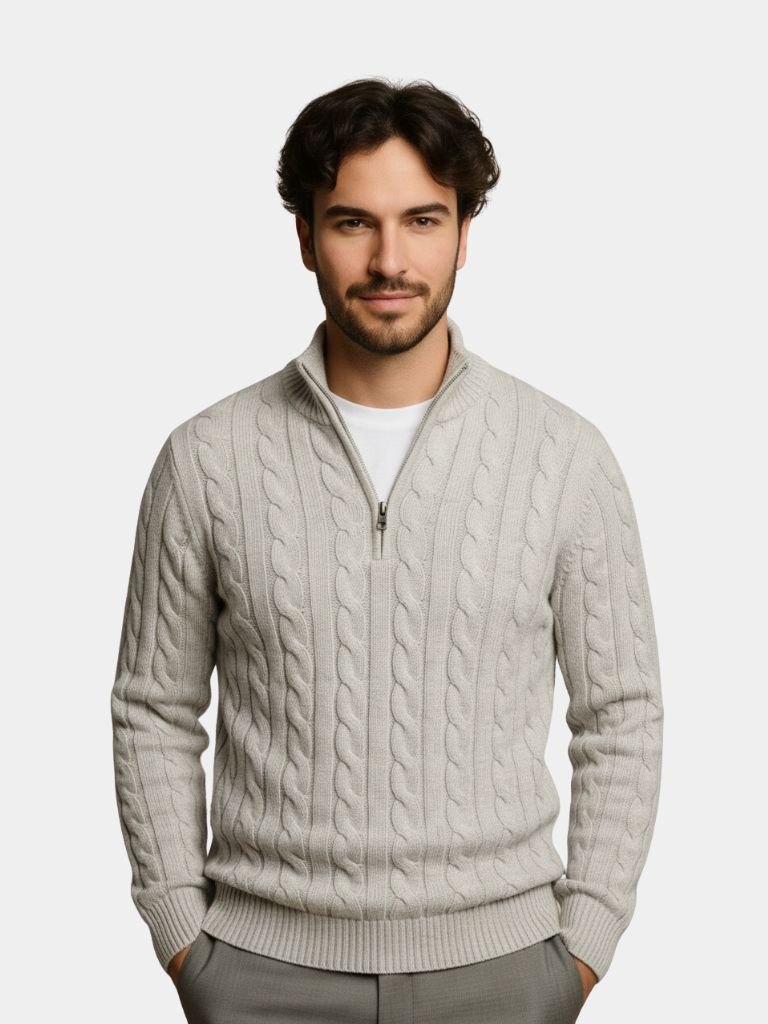 Essential Half Zip Curve Sweater - Casa  Laro CASA LARO